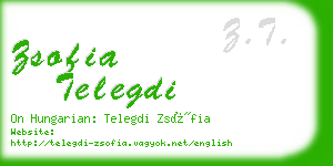 zsofia telegdi business card